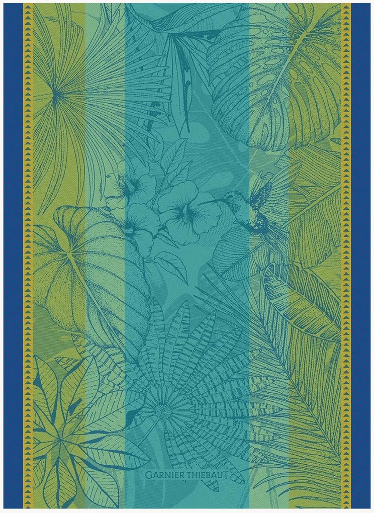 Toalhas de chá em tecido jacquard de algodão Plantes, conjunto de 4