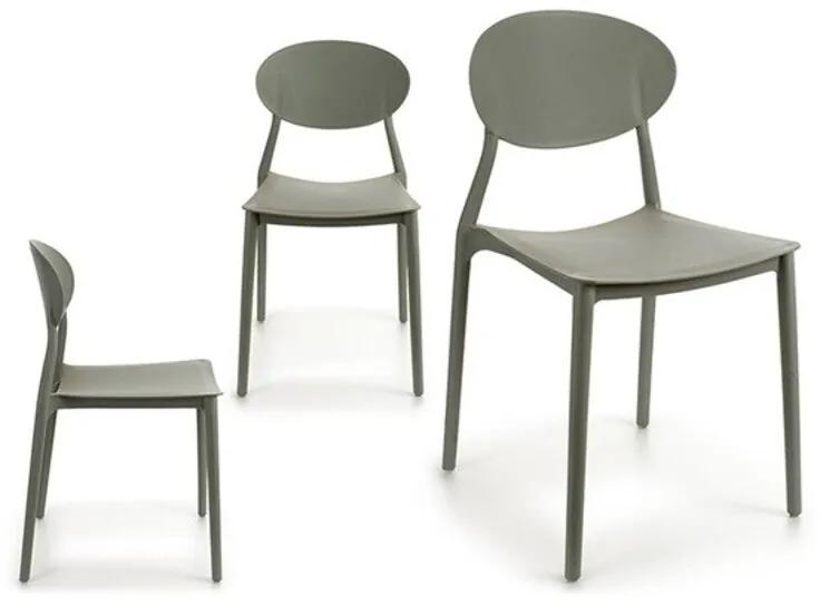 Cadeira de Sala de Jantar Cinzento Plástico (41 x 81 x 49 cm)