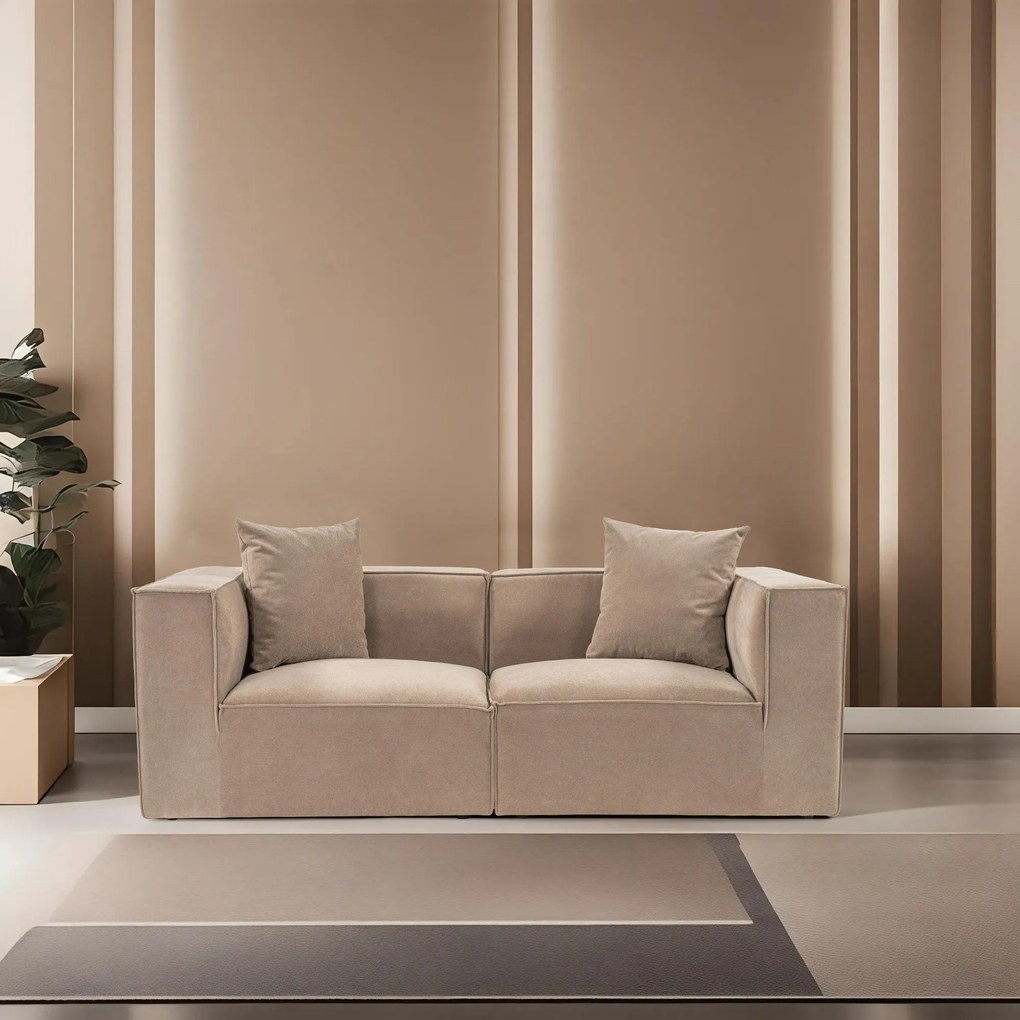 Sofá de 2 Lugares Sora – Cappuccino – 190 cm x 65 cm x 95 cm