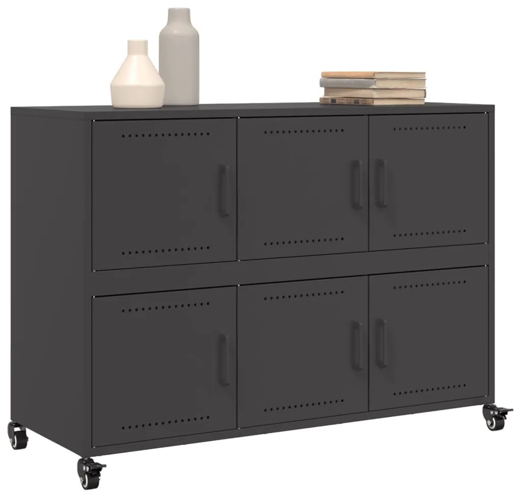 Aparador 100,5x39x72 cm aço preto