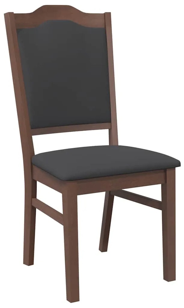 Cadeiras de jantar com almofadões 2 pcs madeira maciça castanho