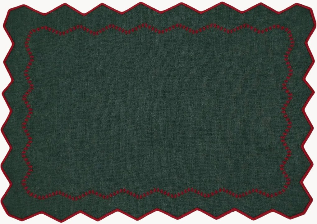 Individual de mesa com bordado Alba