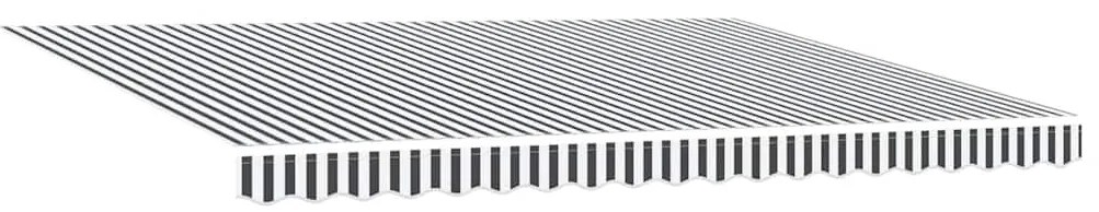 Toldo retrátil 4,5x3 m tecido e alumínio antracite e branco