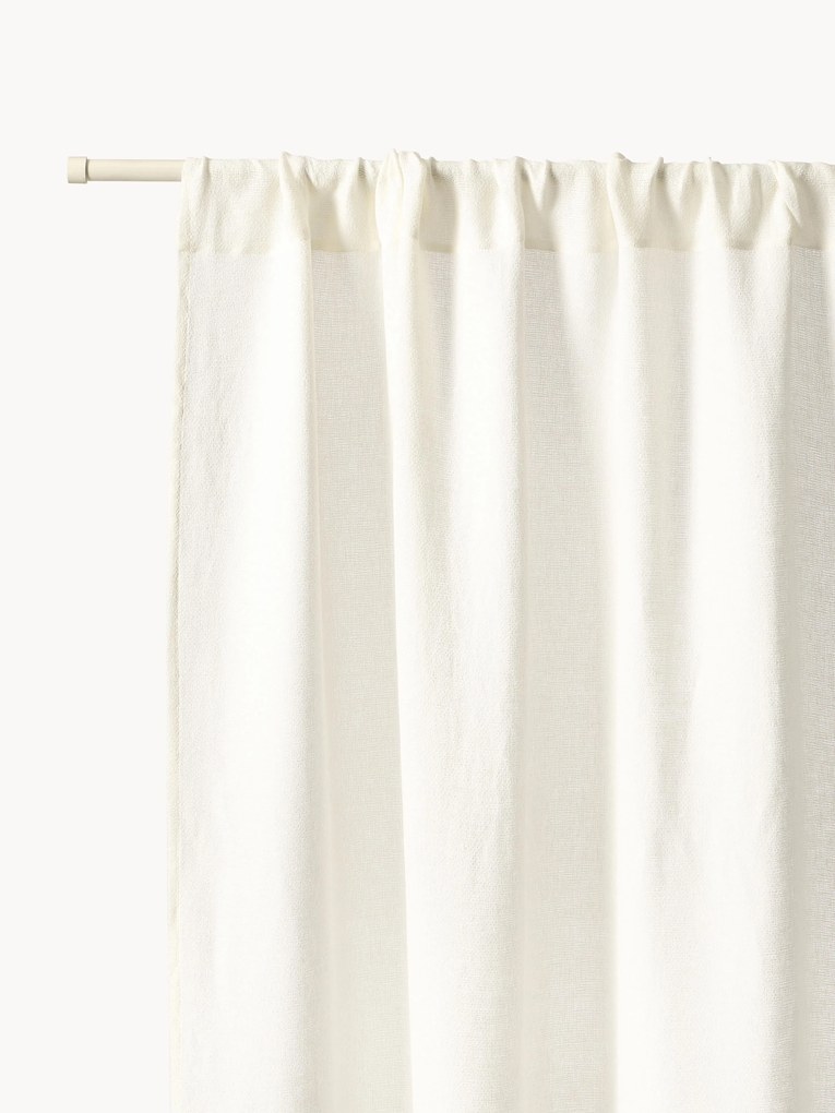 Cortinas semitransparentes com bainha para varão Harmony, conjunto de 2, L 140 cm