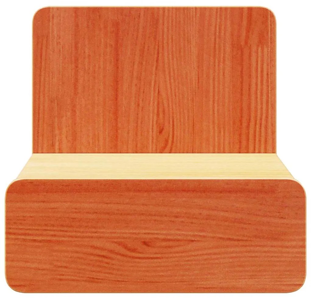 Mesa de Cabeceira Montada na Parede com gaveta Castanho-mel