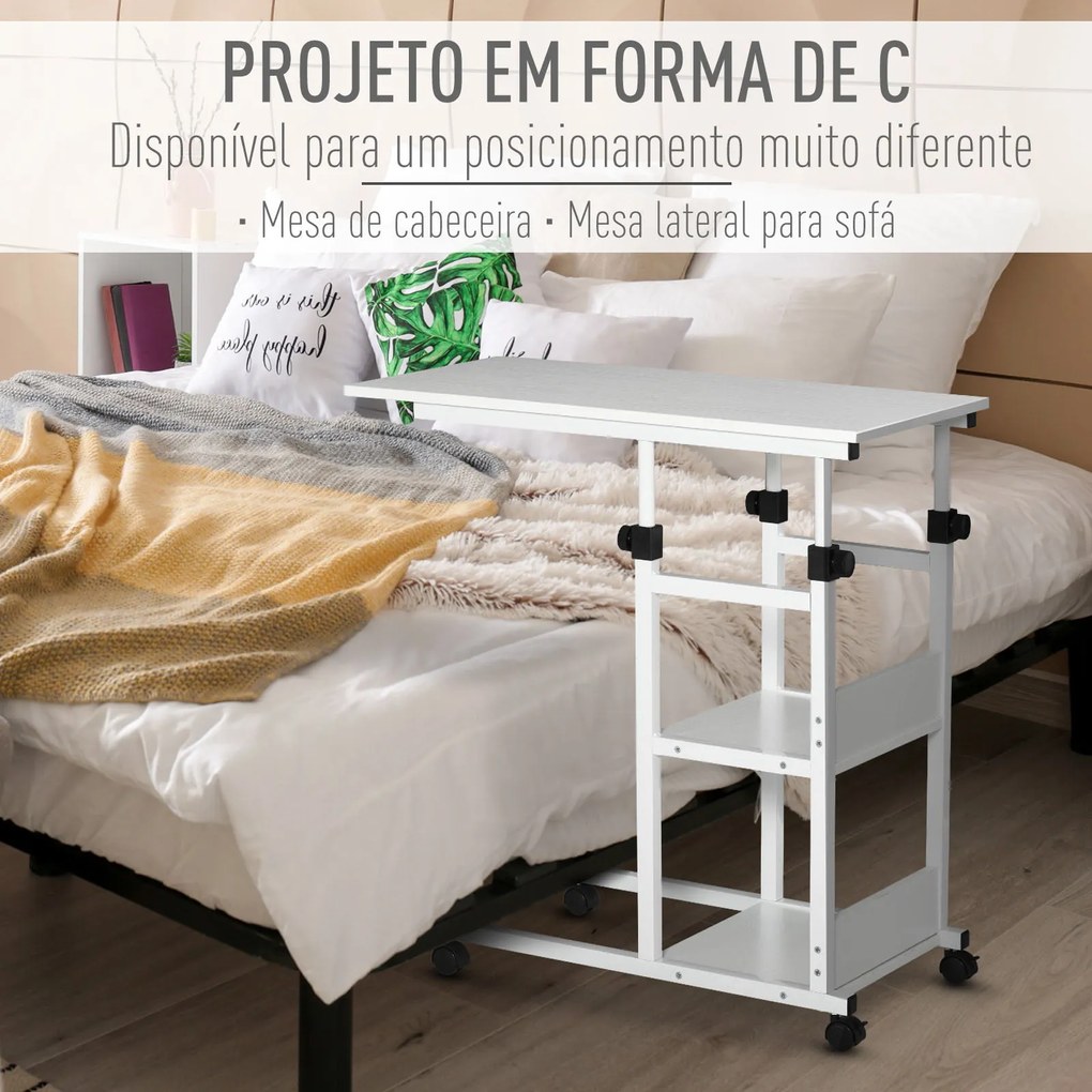 Mesa de Apoio Narny - Branco - Design Minimalista