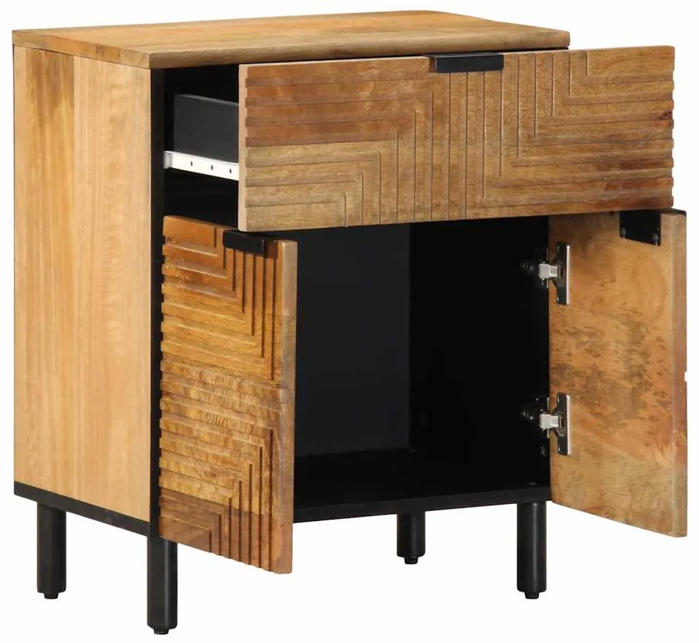 Mesa de cabeceira 50x33x60 cm madeira de mangueira maciça