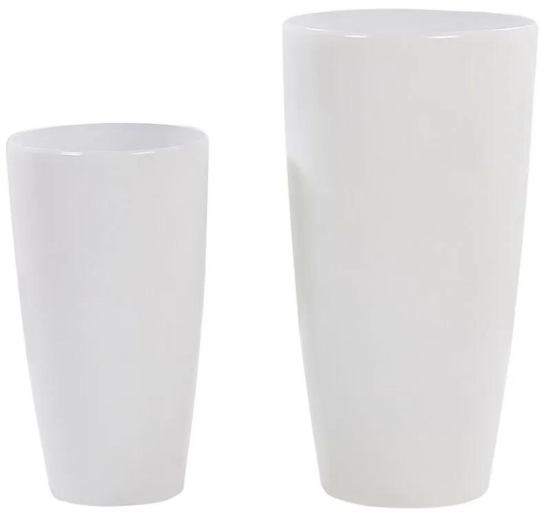 Conjunto de 2 vasos para plantas branco TSERIA Beliani