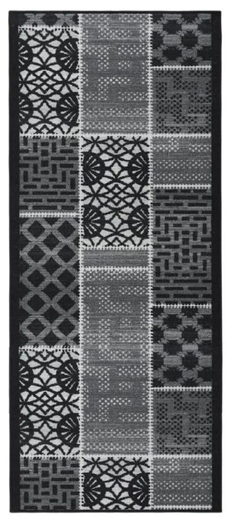 vidaXL Tapete/passadeira 80x250 cm preto