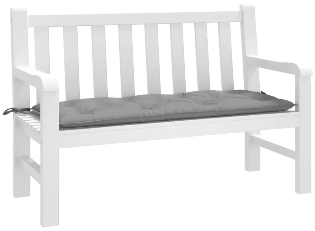 Almofadão p/ banco de jardim 120x50x7 cm tecido oxford cinza
