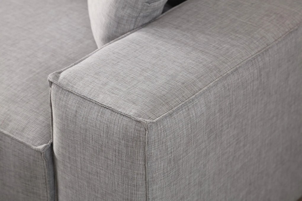 Sofá-Cama de Canto Pırlo – Cinzento Claro – 260x78x170 cm
