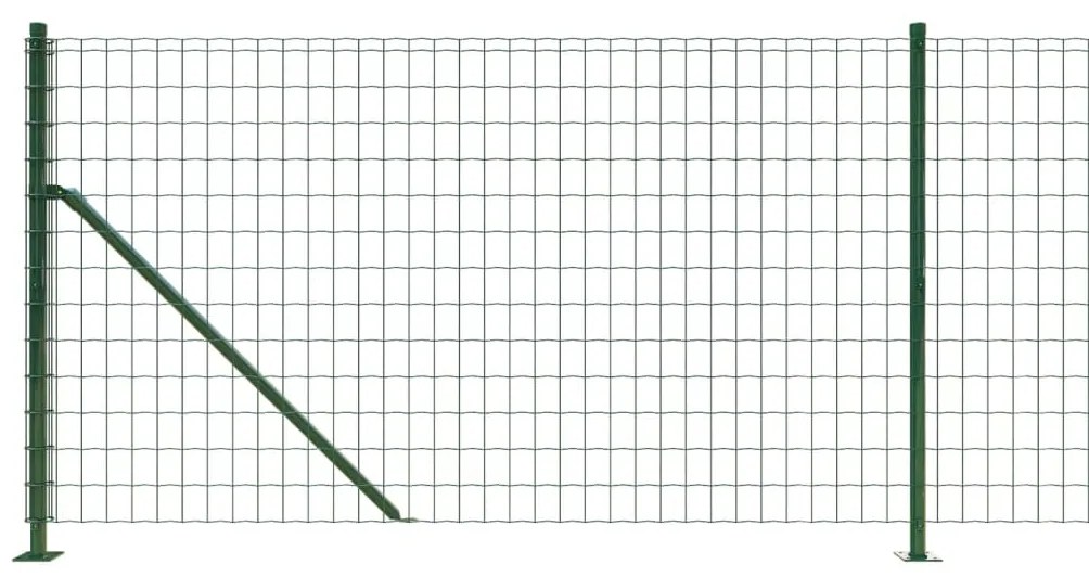 Cerca de malha de arame com flange 0,8x25 m verde