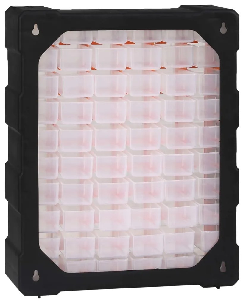 Caixa organizadora com 60 gavetas 38x16x47,5 cm