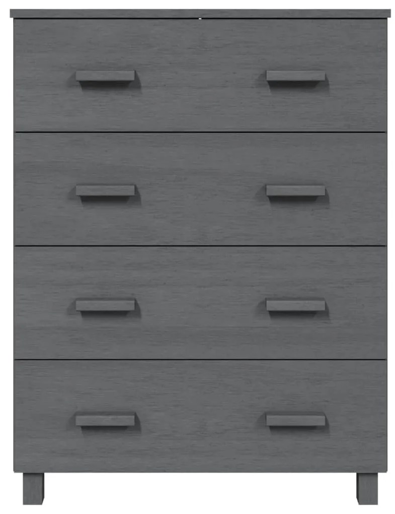 Aparador HAMAR 79x40x103,5 cm pinho maciço cinza-escuro