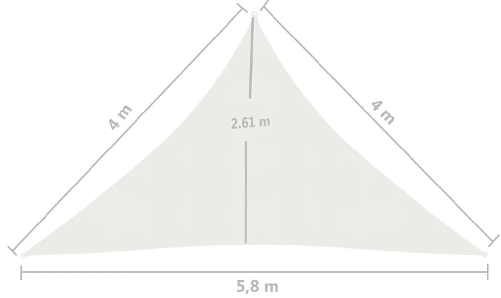 Para-sol estilo vela 160 g/m² 4x4x5,8 m PEAD branco