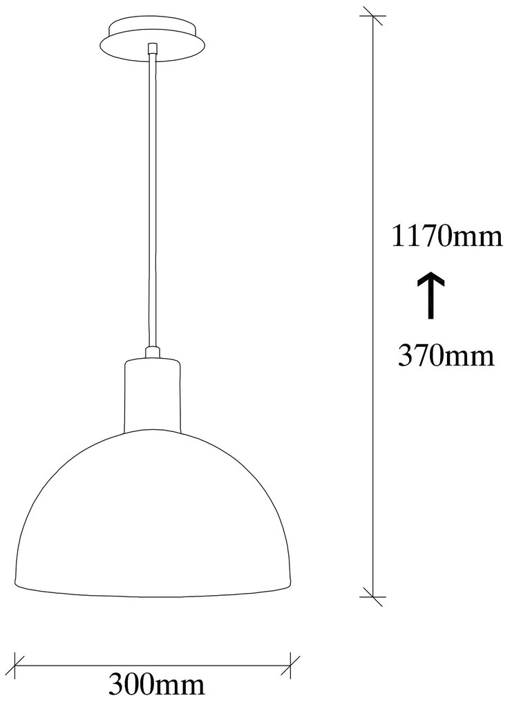 Candeeiro de Teto Sivani – Amarelo – 30 cm de Diâmetro, 117 cm de Altu