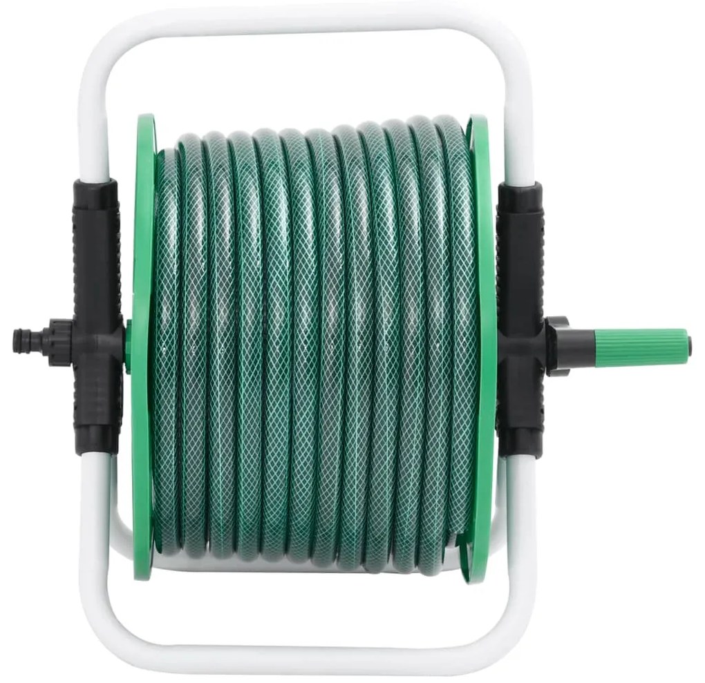 Enrolador independente com mangueira de 30 m PVC verde