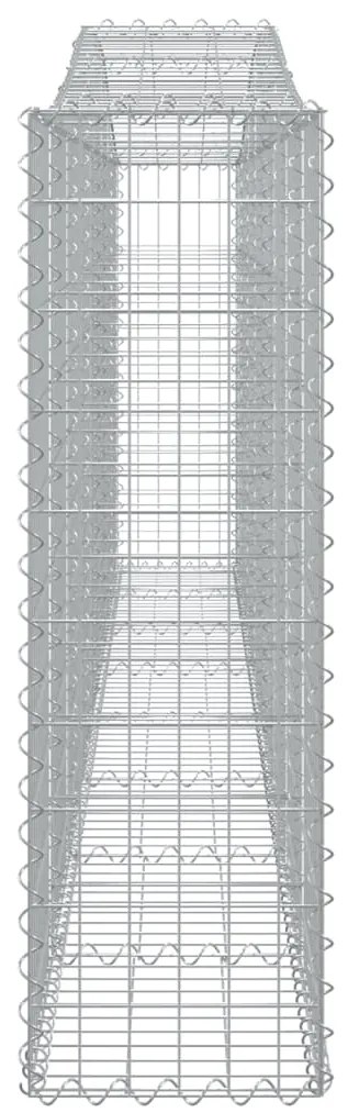 Cestos gabião arqueados 7pcs 400x30x100/120cm ferro galvanizado