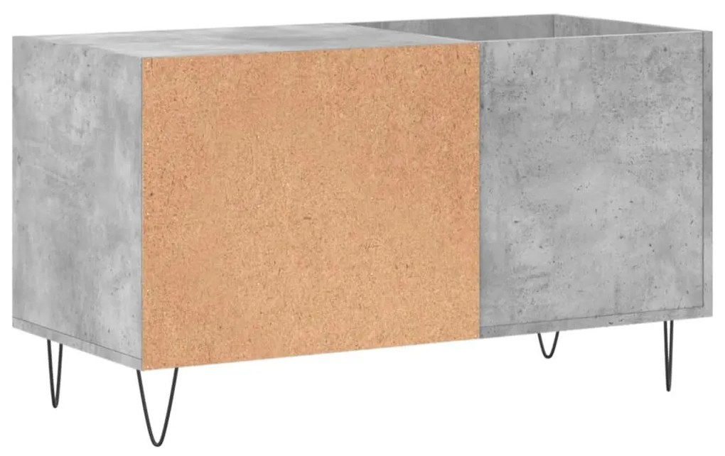 Armário p/ discos 85x38x48 cm deriv. madeira cinzento-cimento