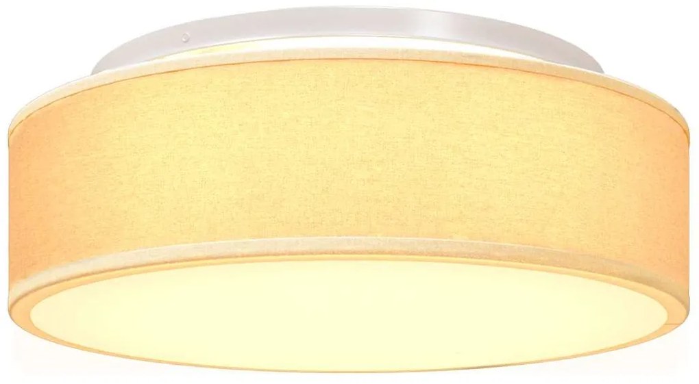 Luzes de Teto Embutidas Brancas Ø 38 cm Tecido E27