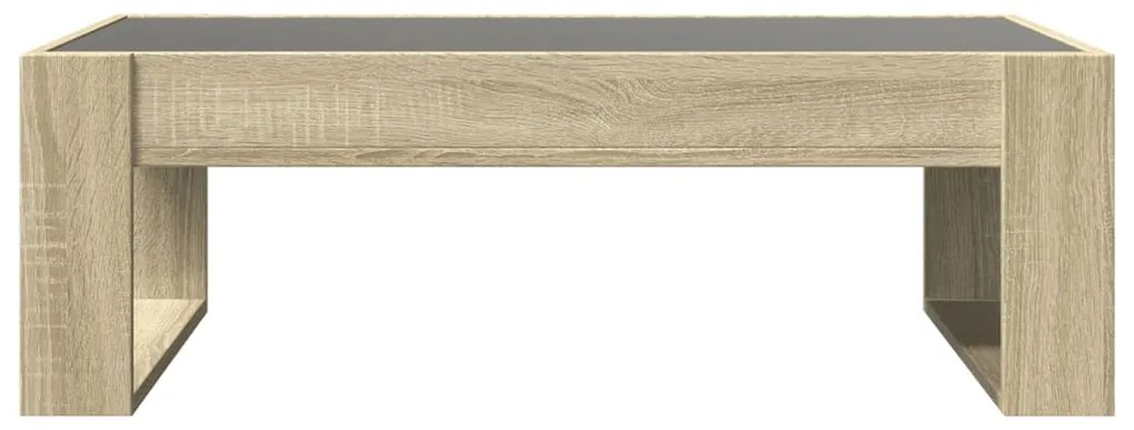 Mesa de centro luzes LED Infinity 90x53x30 cm carvalho sonoma