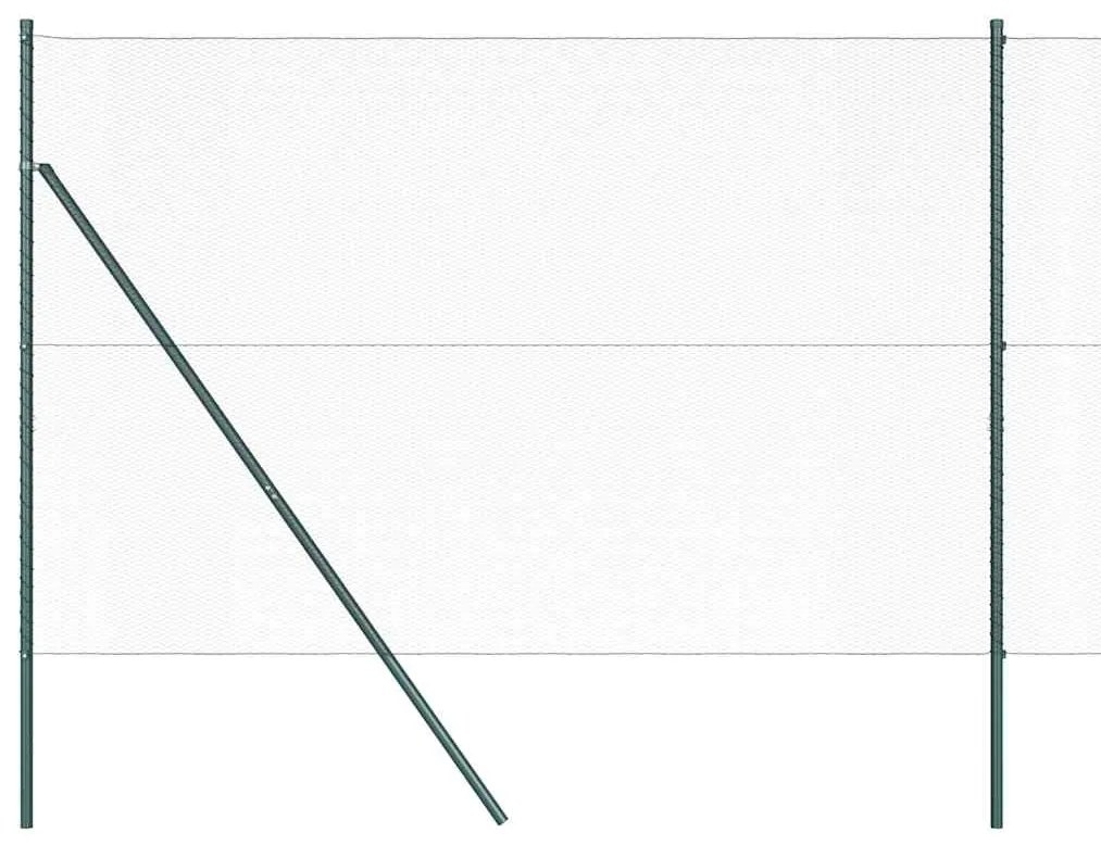 Conjunto de Cerca Conjunto de 2 Verde Metal 25 x 1,5 m Durável