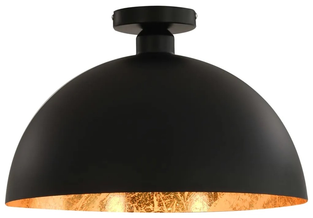 Candeeiros de teto 2 pcs semiesférico E27 preto e dourado