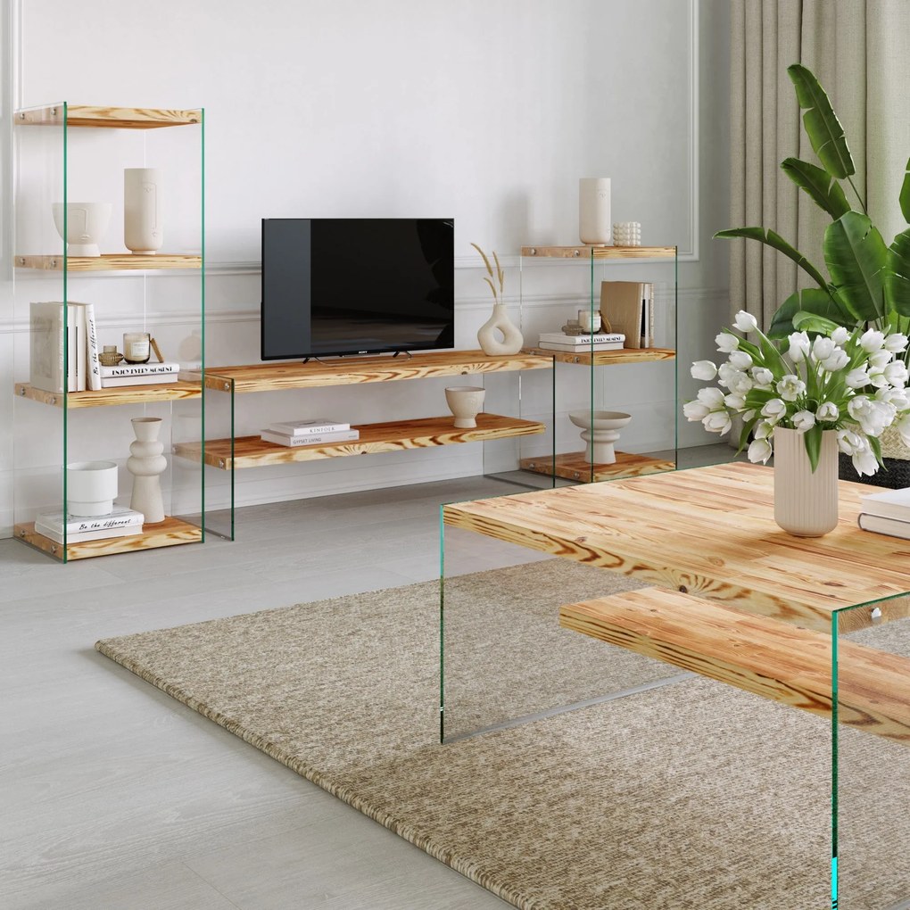 Conjunto de Mobiliário de Sala de Estar Niagara – Carvalho – TV Stand