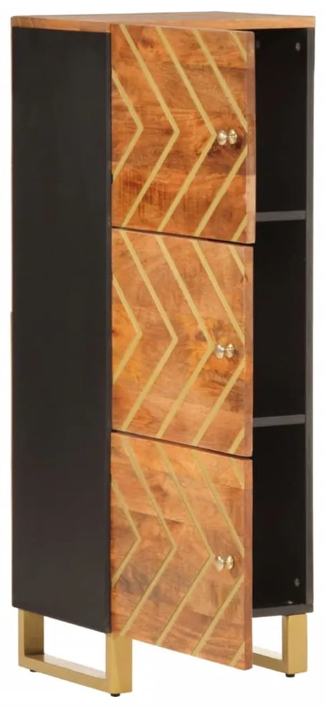 Aparador alto 40x33,5x110 cm mangueira maciça castanho e preto