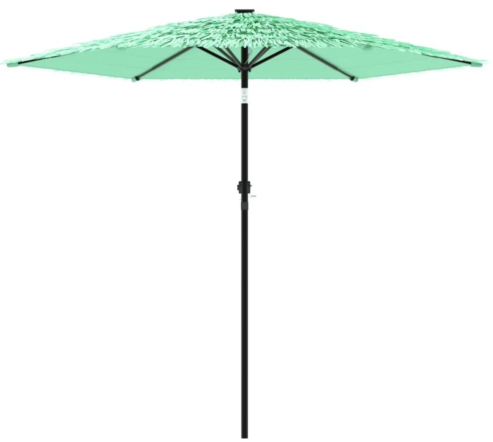 Guarda-sol de jardim com poste de aço 223x223x213 cm verde