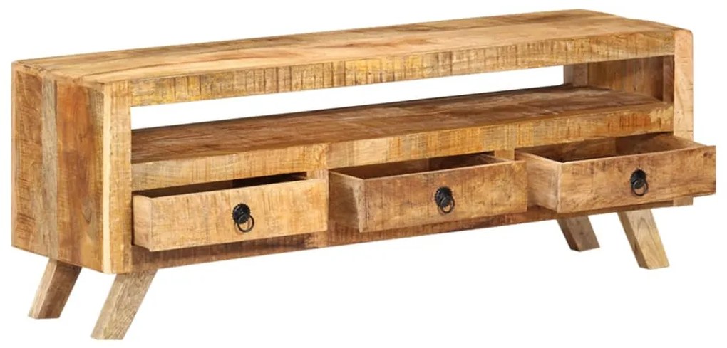 Móvel de TV 110x30x40 cm madeira de mangueira maciça