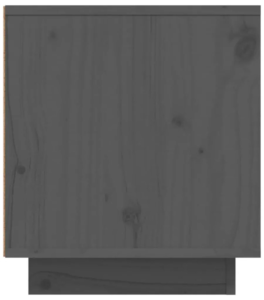Móvel de TV 110x35x40,5 cm madeira de pinho maciça cinzento