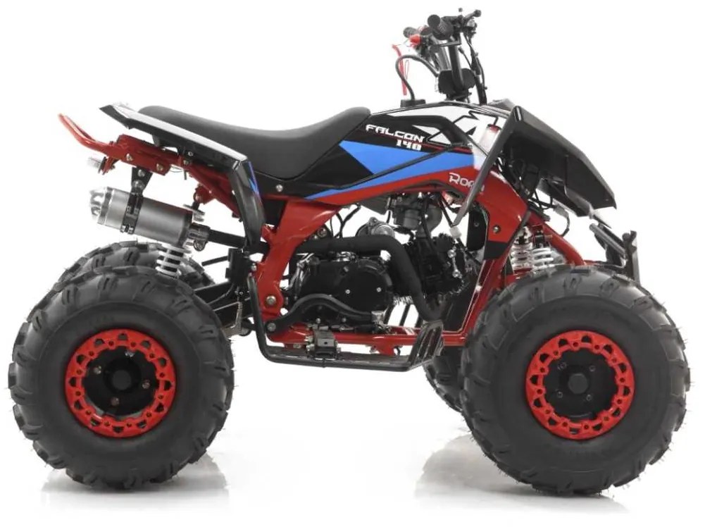 Moto 4 RFZ Falcon Gasolina 140cc R8 semi-automático Vermelha