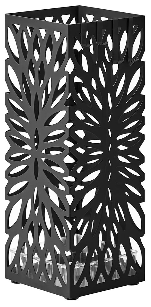 Suporte para guarda-chuvas em aço com base quadrada e elegância simples. | SONGMICS | 15,5 x 15,5 x 41 cm | LUC026B33.
