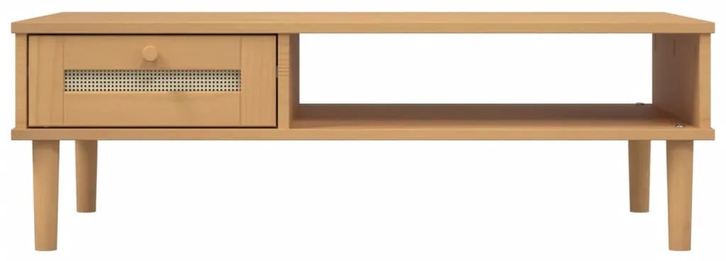 Mesa de centro SENJA 100x55x33 cm pinho maciço castanho