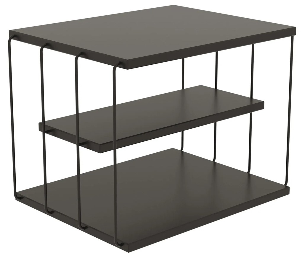Mesa de Apoio Lifon – Antracite e Preto – 50 cm x 33 cm x 40 cm