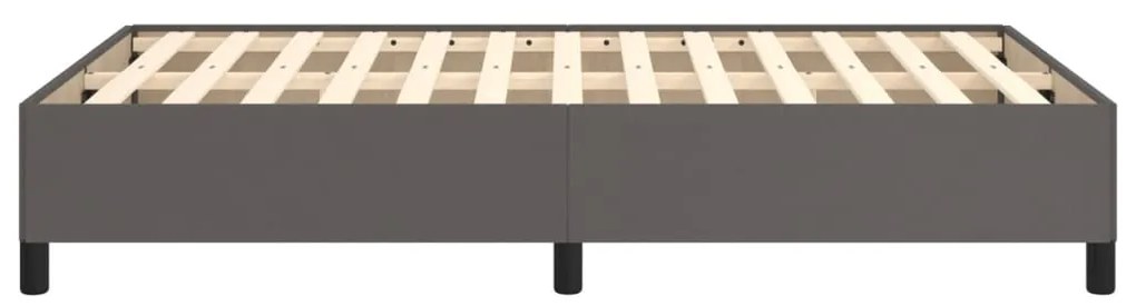 Estrutura de cama sem colchão 120x190cm couro do falso cinzento