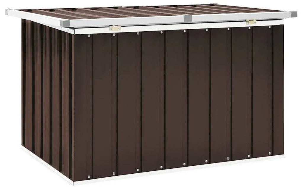 Caixa de arrumação para jardim 109x67x65 cm castanho