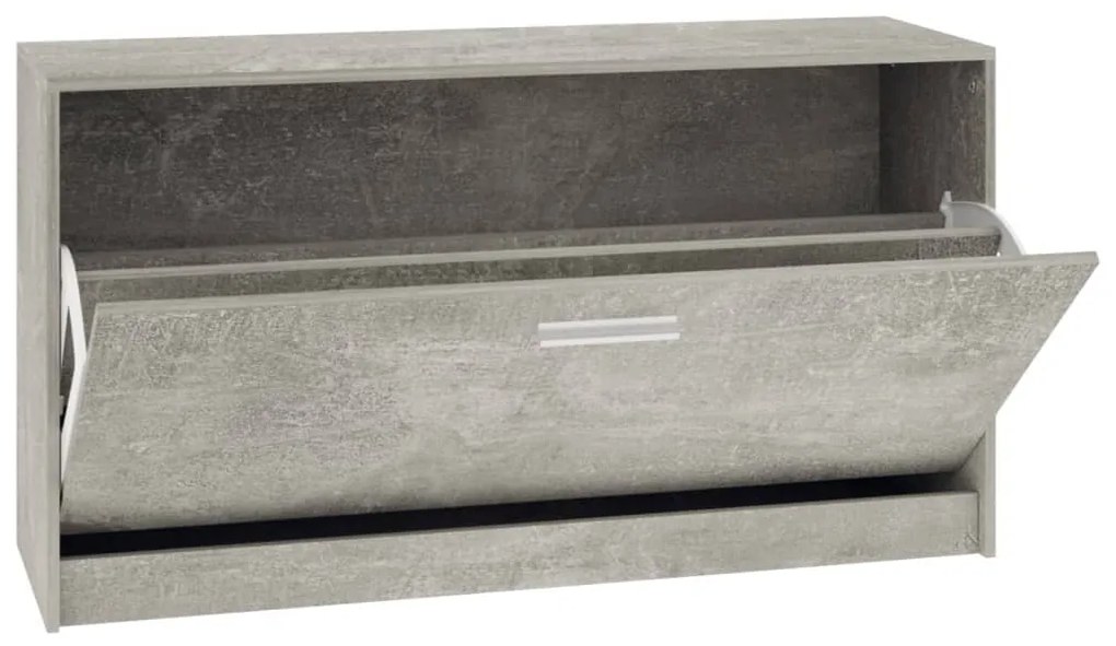 Sapateira 80x24x45 cm derivados de madeira cinzento cimento