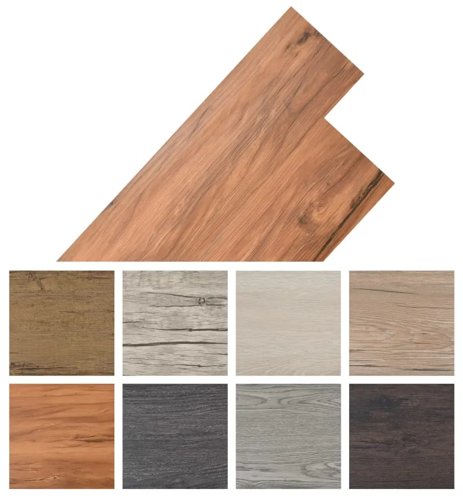 Tábuas de soalho PVC auto-adesivo 5,02 m² 2 mm olmo natural