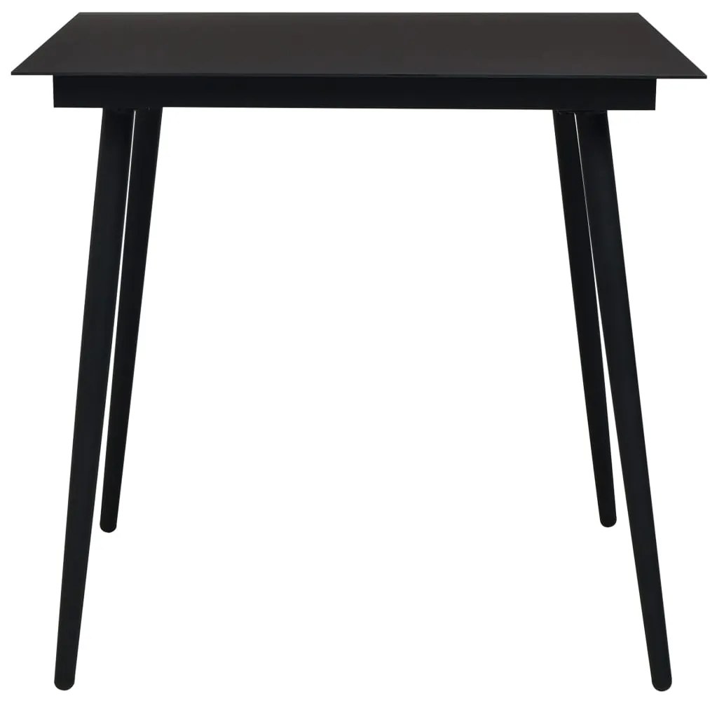 3 pcs conjunto de jantar p/ jardim corda de algodão e aço preto
