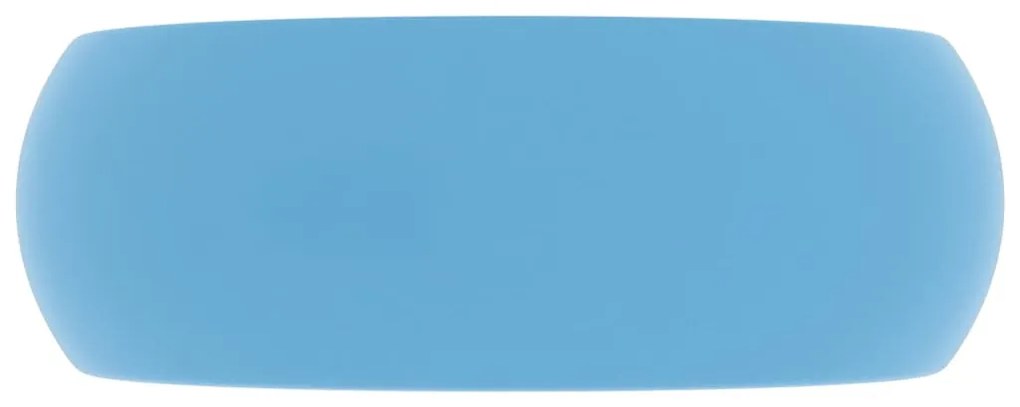Lavatório luxuoso redondo 40x15 cm cerâmica azul-claro mate
