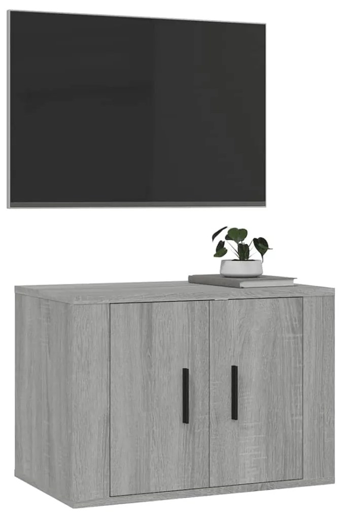 Móvel de TV para parede 57x34,5x40 cm cinzento sonoma