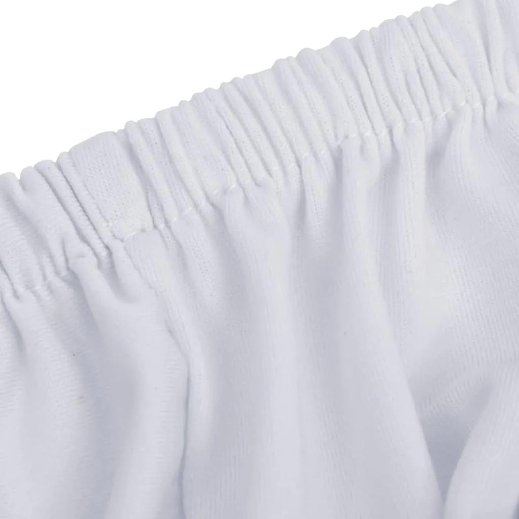 Capa de sofá elástica em jersey de poliéster branco