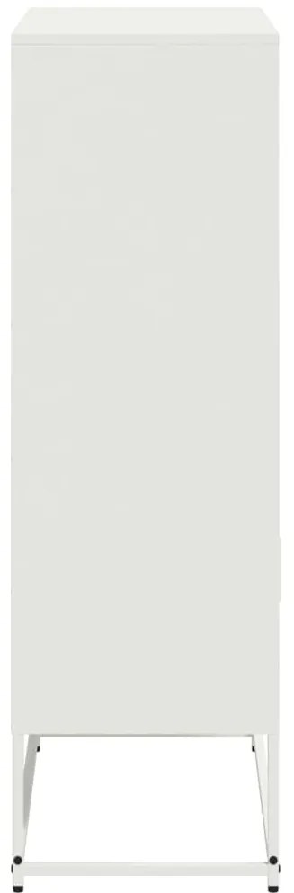 Aparador alto 68,5x38,5x123,5 cm aço branco