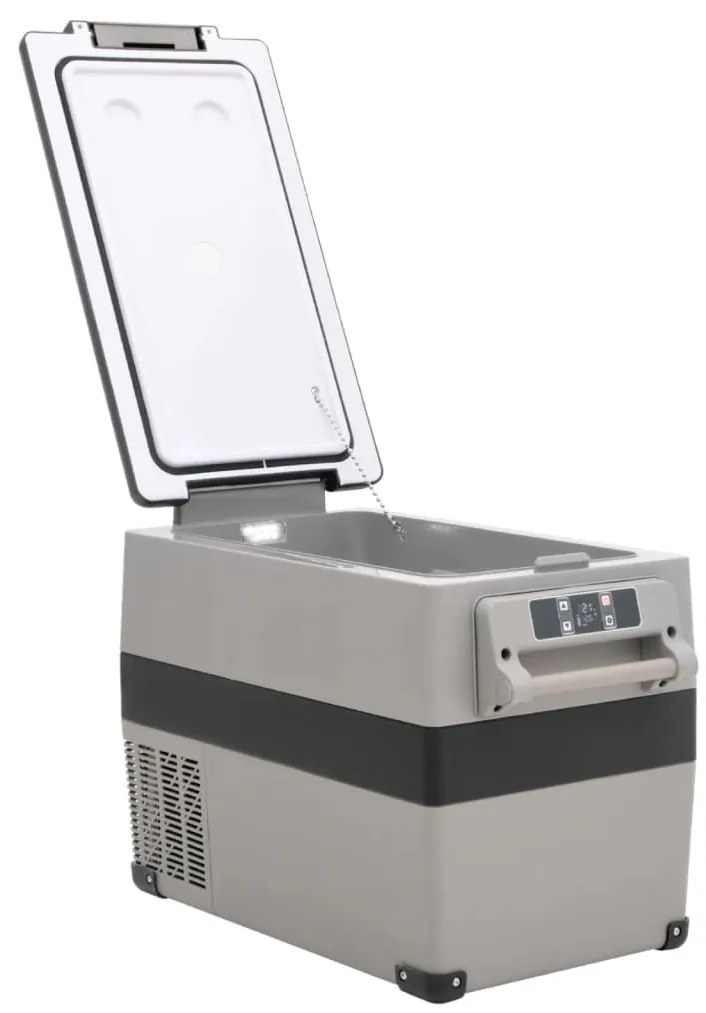 Mala térmica com pega e adaptador 55 L PP e PE preto/cinzento