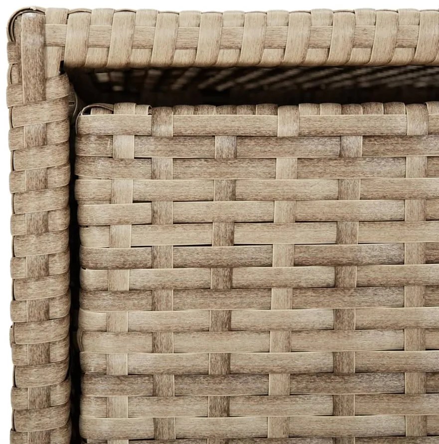 Armário de arrumação para jardim 55x59x80 cm vime PE bege