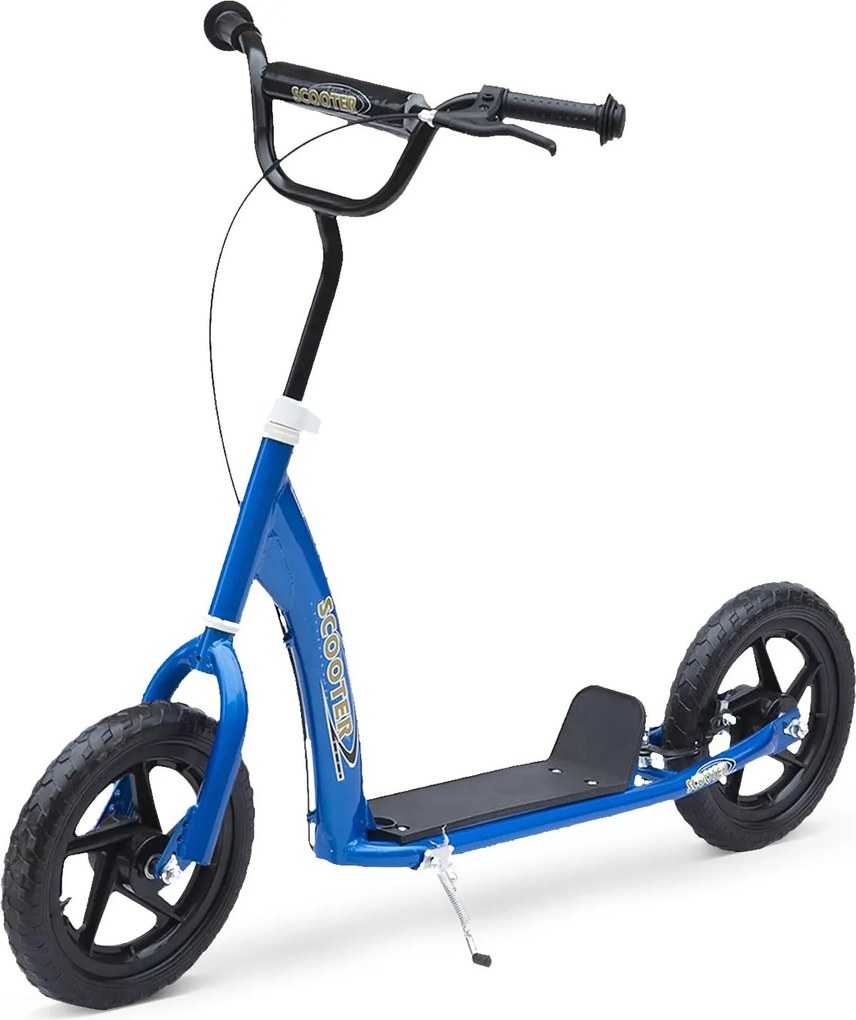 Trotinete para Crianças acima de 5 anos Scooter de 2 Rodas Grandes de 12 Polegadas com Freio e Guidão Ajustável em Altura Carga Máx. 50kg 120x52x80-88