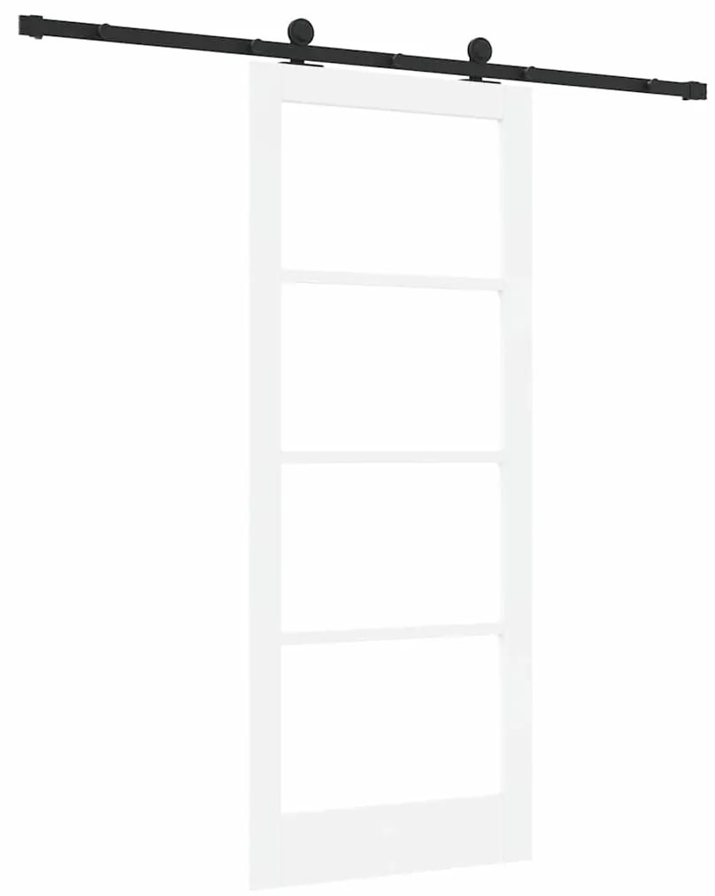 Porta Deslizante com Conjunto de Ferragens 'ORKDAL'Madeira Sólida Bran