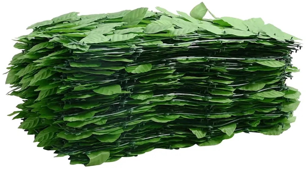 Tela de varanda com folhas verdes 200x75 cm